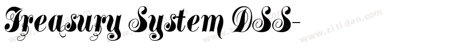 Treasury System DSS字体转换